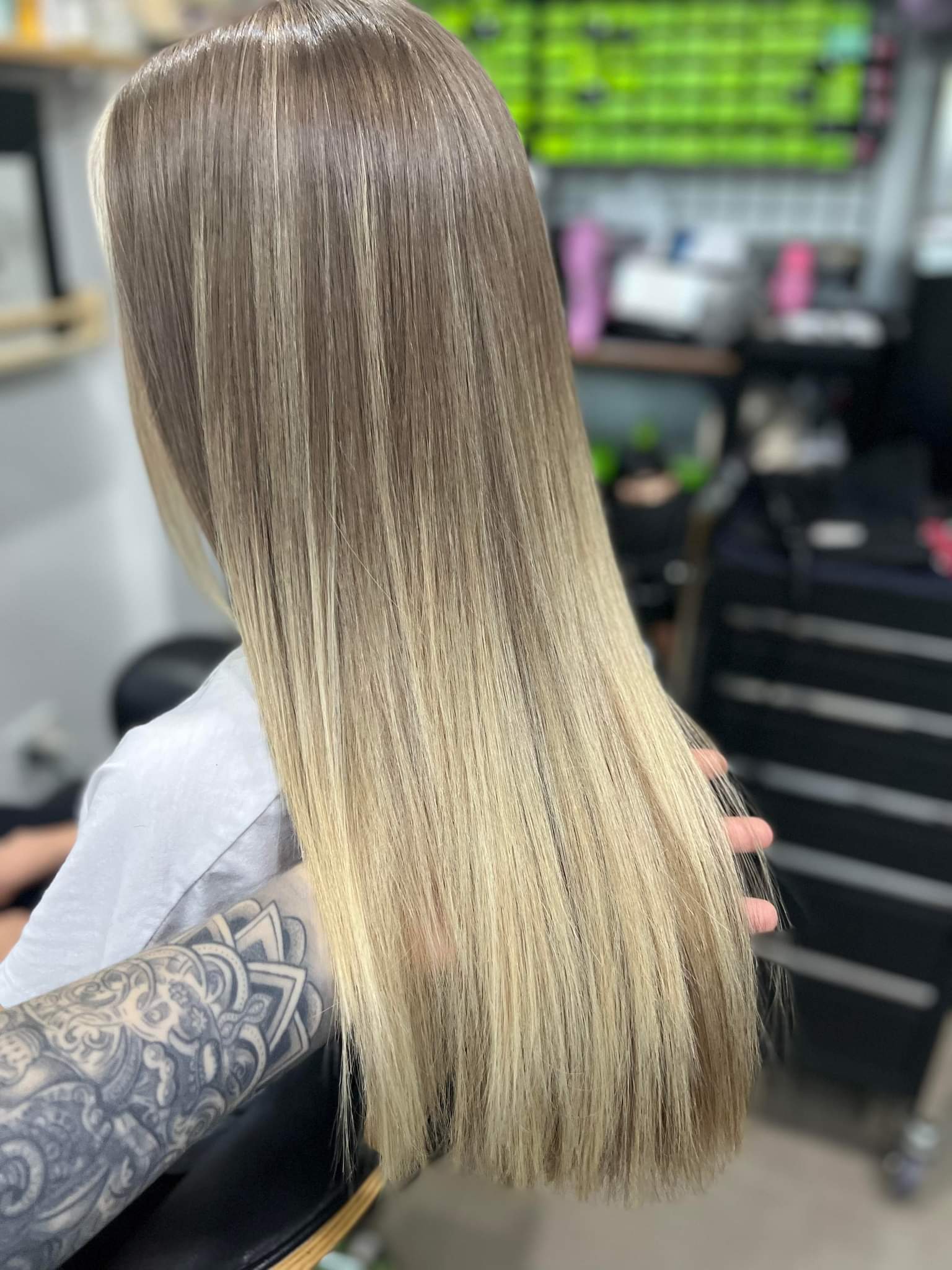 Brunette into blonde