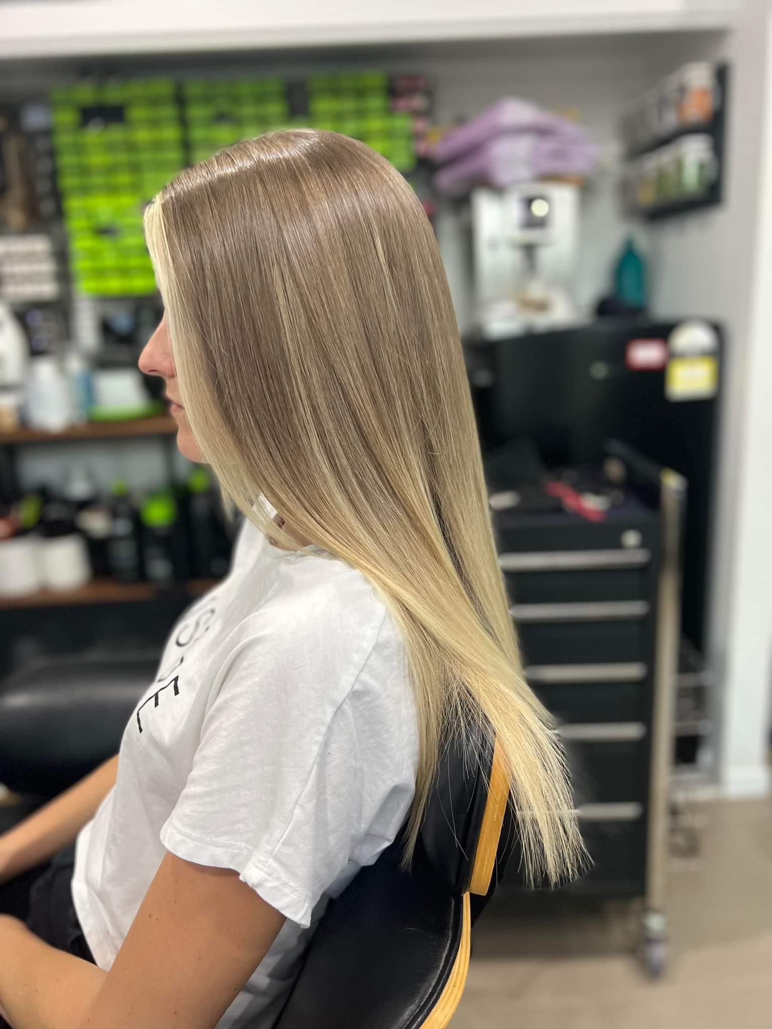 Soft blonde, side on