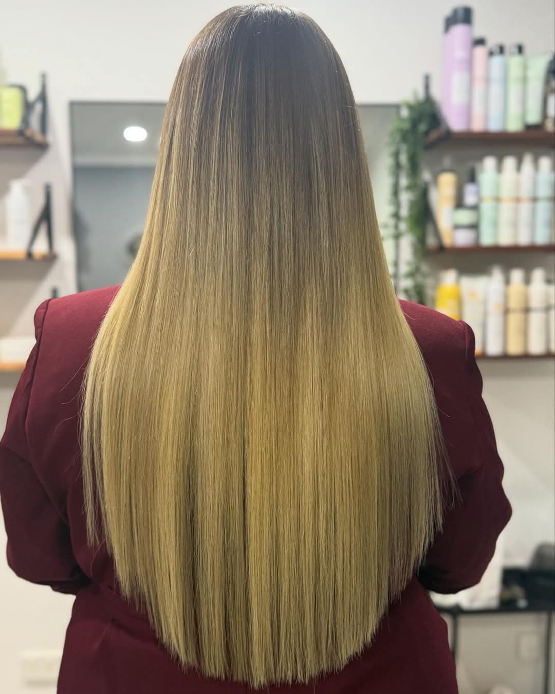 Long blonde balayage